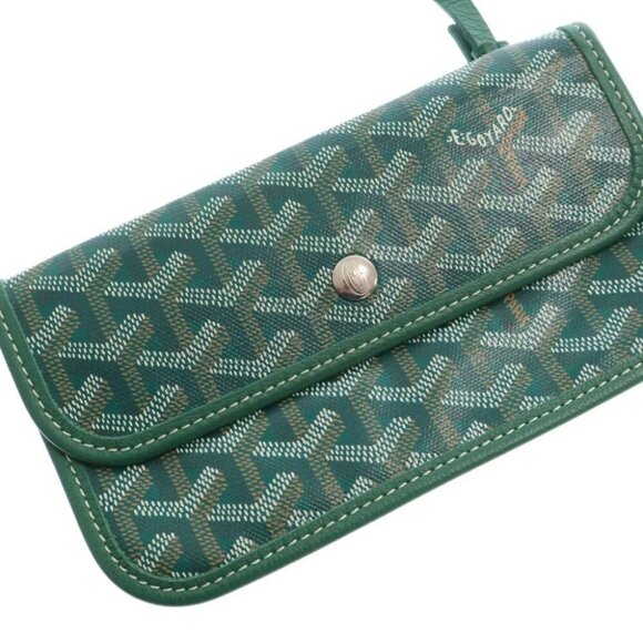 RARE Authentic Goyard Goyardine Saint Louis PM Green Shoulder Tote Bag & Pouch - Picture 10 of 13